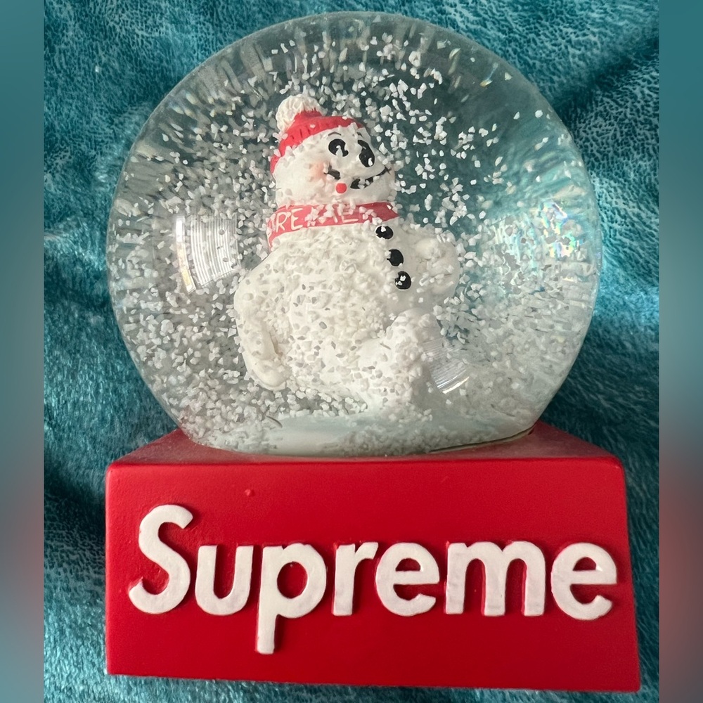 Supreme Festive Snowman Globe - Red and White
